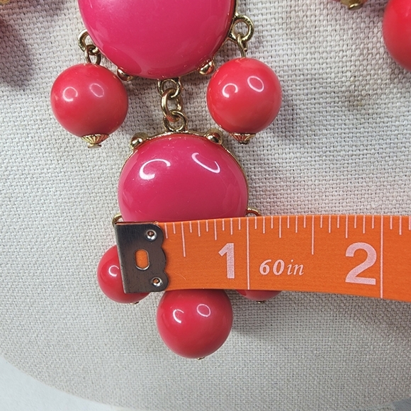 Erica Lyons Bubble Necklace Pink and Gold Tone Statement Necklace NWT - Picture 8 of 14